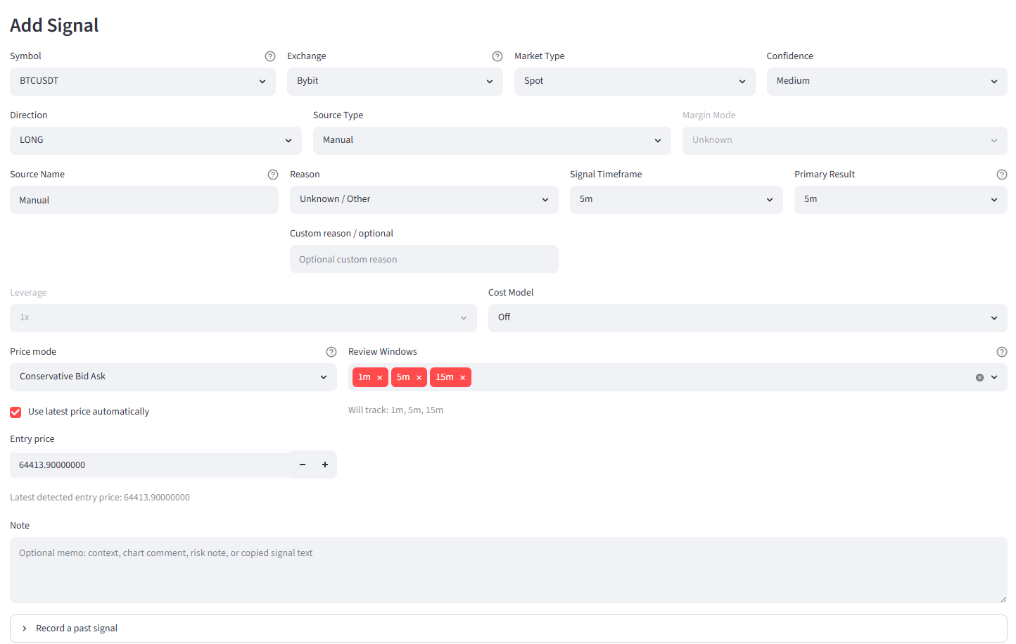 Class A QuantFlow structured note entry screen